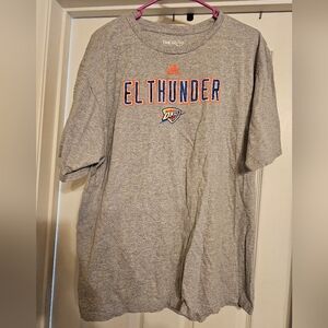 Adidas Gray Oklahoma City Thunder El Thunder T-Shirt. Size:XL.